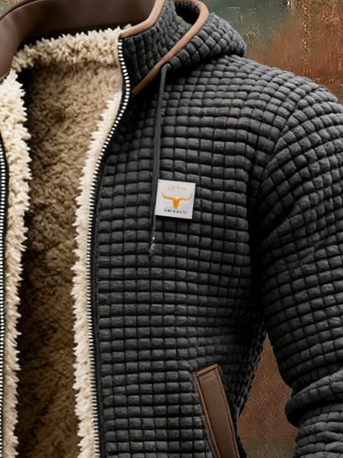 WINTER QUILTED JACKET WITH SHERPA LINING