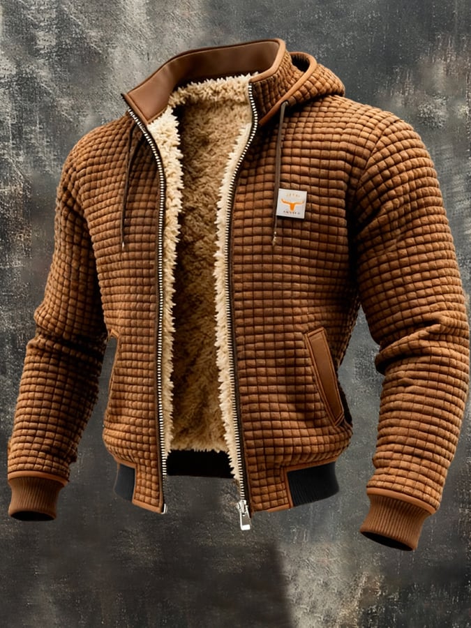 WINTER QUILTED JACKET WITH SHERPA LINING