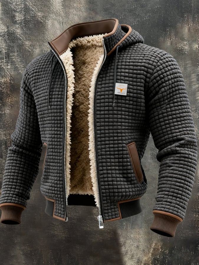 WINTER QUILTED JACKET WITH SHERPA LINING