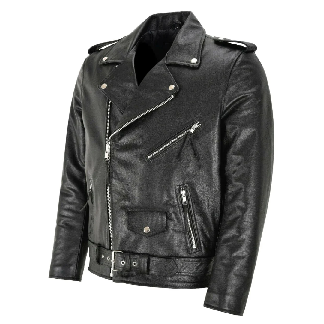 RAY – CLASSIC LEATHER BIKER JACKET