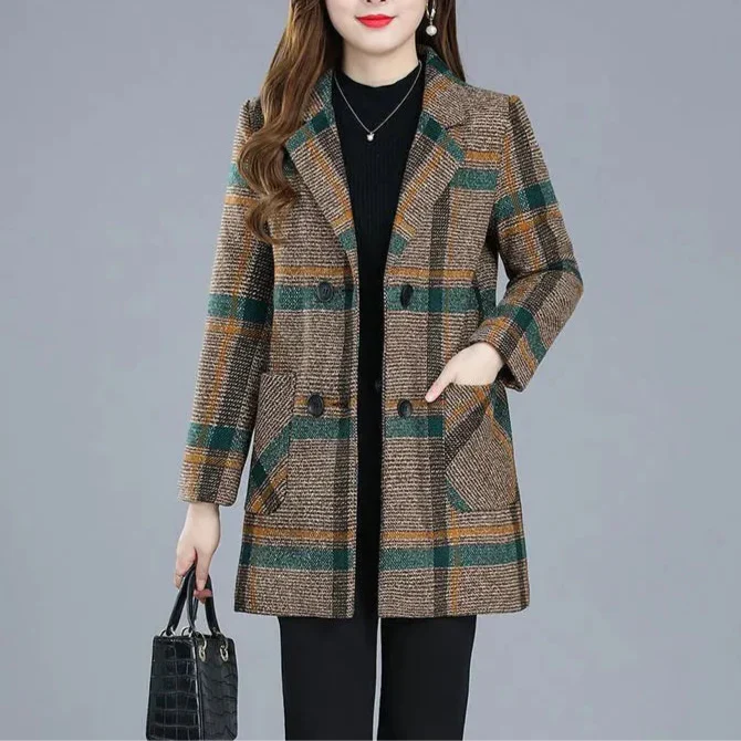 Aubrey™ - Elegant Plaid Blazer