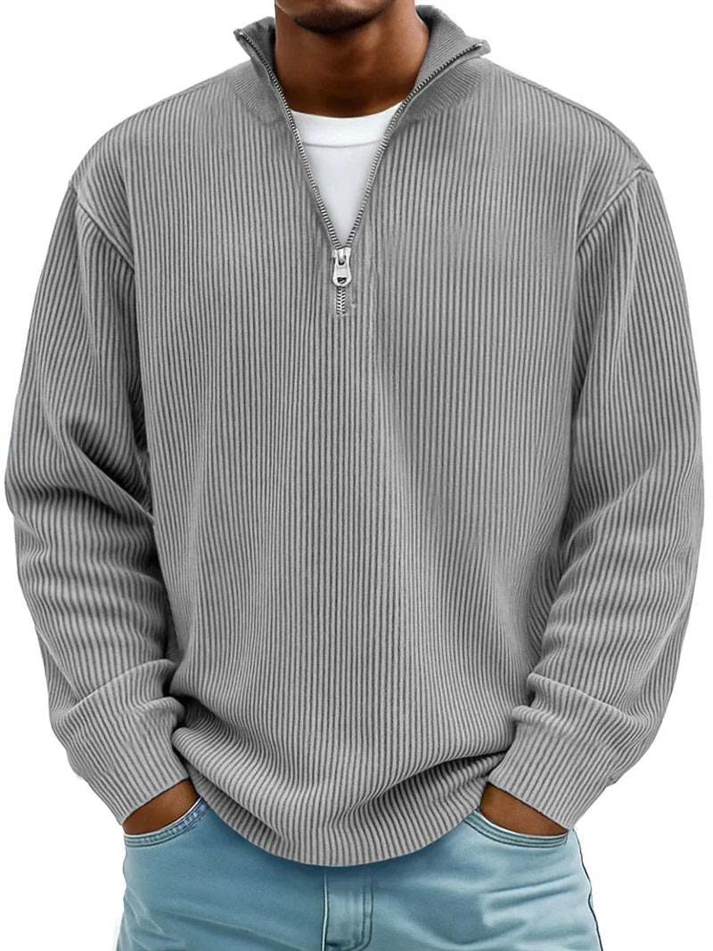 RANDAL – LONG SLEEVE HALF ZIP SWEATER