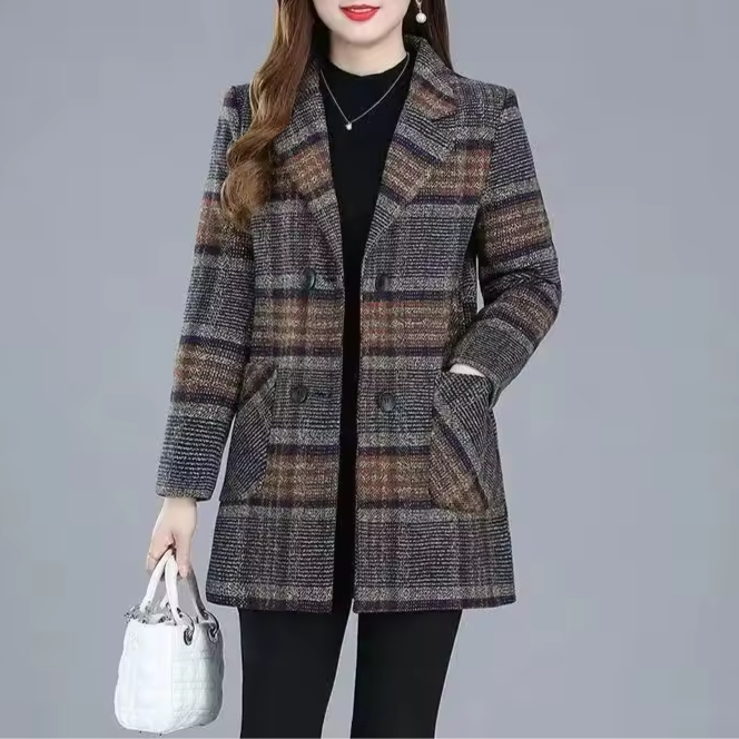 Aubrey™ - Elegant Plaid Blazer