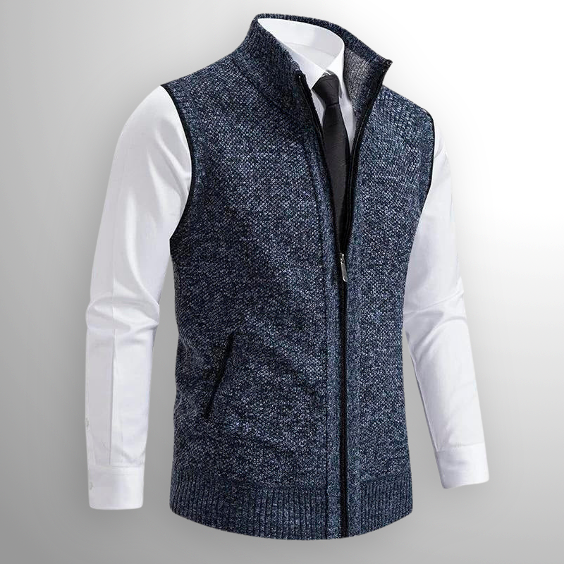 BRANDON – SMART ZIP-UP KNIT VEST